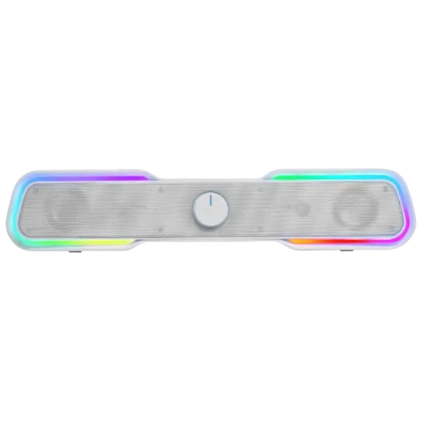 Colunas SoundBar MSBX RGB 2.0 10W Bluetooth (Branco) - MARS - GAMING