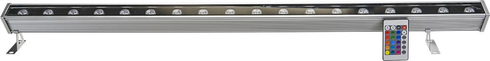 Barra Profissional LEDs 18x 1W (18W) 1500Lm RGB IP65 c/ Comando