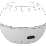Base Branca c/ Alimentação USB p/ Monitorizador Ambiental Shelly H&T