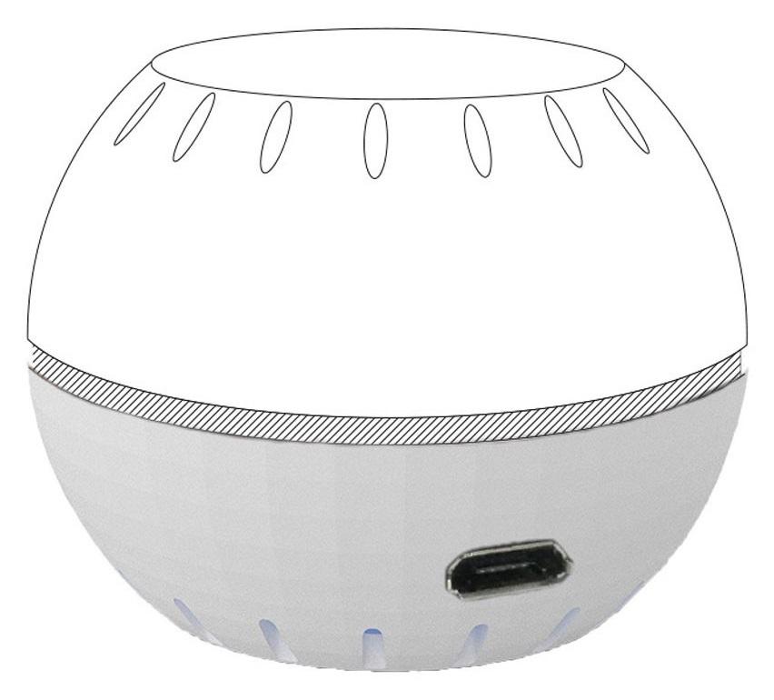 Base Branca c/ Alimentação USB p/ Monitorizador Ambiental Shelly H&T