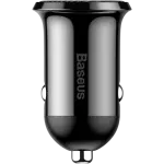 Carregador Isqueiro Duplo USB 24W (Preto) - BASEUS