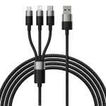 Cabo StarSpeed USB - A Macho - 3 - EM - 1 Cabo Lightning / Micro USB / USB - C Macho (1,2 mts) - BASEUS