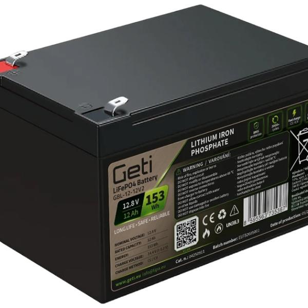 Bateria de Lítio LiFePO4 12,8V 12Ah 153.6Wh