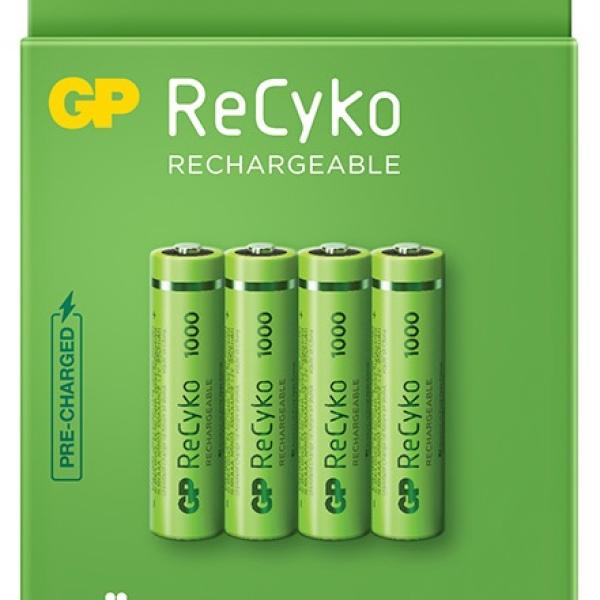 Blister 4 Pilhas Recarregáveis 1,2V 950mAh ReCyko+ Ni - Mh - AAA - GP