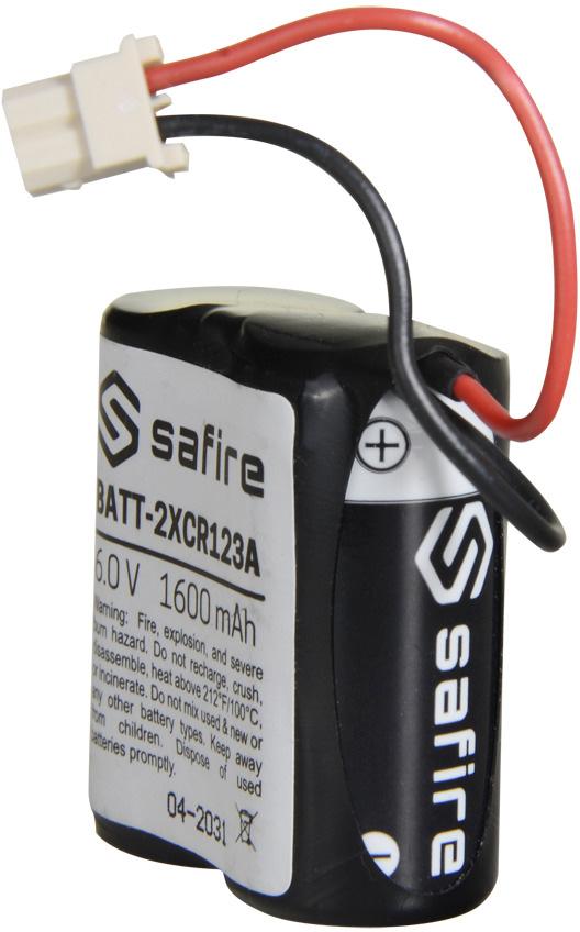 Pilha Acumuladora 6V 1600mAh (CR123A / CR17345 / 5018LC) c/ Conector Molex 5284 - SAFIRE