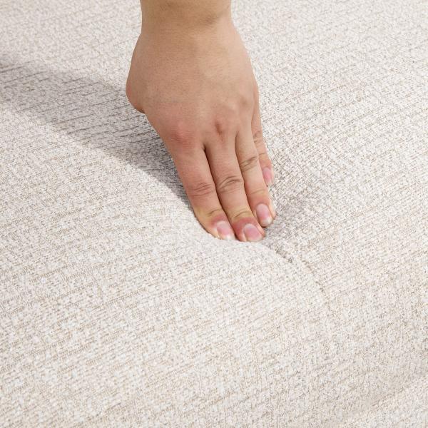 Sofá de 2 Lugares Estofado em Veludo Sofá de Sala de Estar Moderno com Apoio para os Braços e 114x71x82 cm Beige