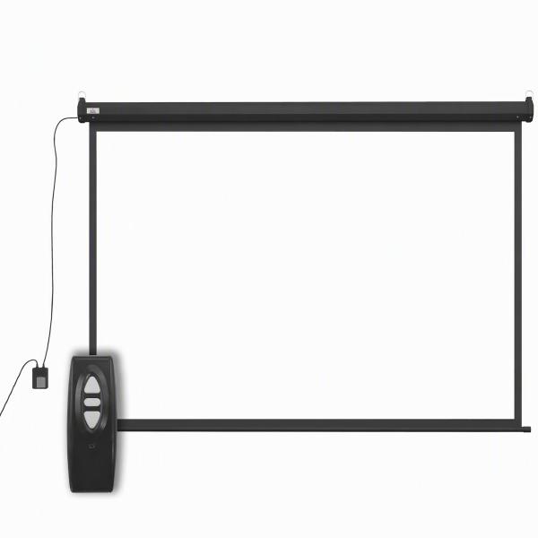 Ecrã de Projeção Elétrico 100" 4:3 com Comando à Distância para Interior e Exterior Preto