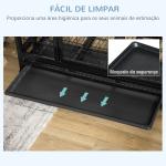 Gaiola de Metal para Cães com Rodas e Freios Bandeja Removível e Porta com Trava para Golden Retriver Labrador 92x62x75cm Preto