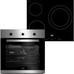 Pack Forno Elétrico 72L + Placa Vitrocerâmica 3 Zonas (Inox) - BEKO