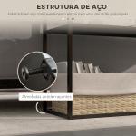 Mesa Consola Estilo Industrial Mesa de Entrada com Prateleira Estrutura de Aço e Desenho Anti - Tombo 90x30x75 cm Preto