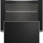 Pack Forno Elétrico 74L + Placa Vitrocerâmica 4 Zonas 6600W (Preto) - BEKO