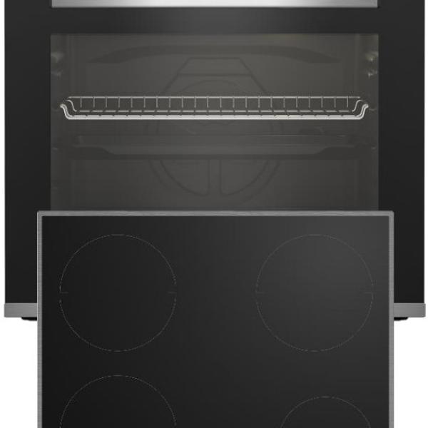 Pack Forno Elétrico 74L + Placa Vitrocerâmica 4 Zonas 6600W (Preto) - BEKO