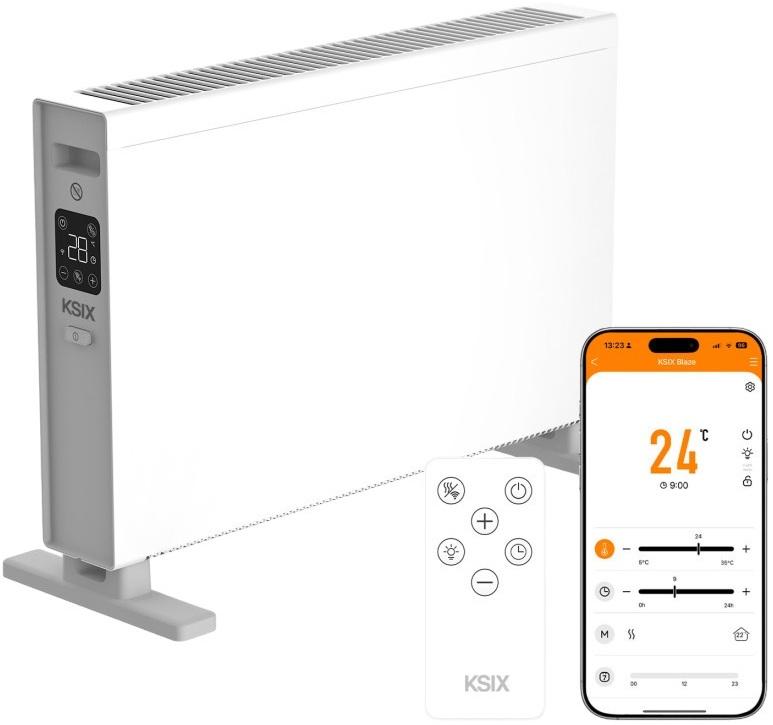 Aquecedor Convetor Elétrico Smart Wi - Fi Tuya Blaze 2000W c/ Comando (Branco) - KSIX
