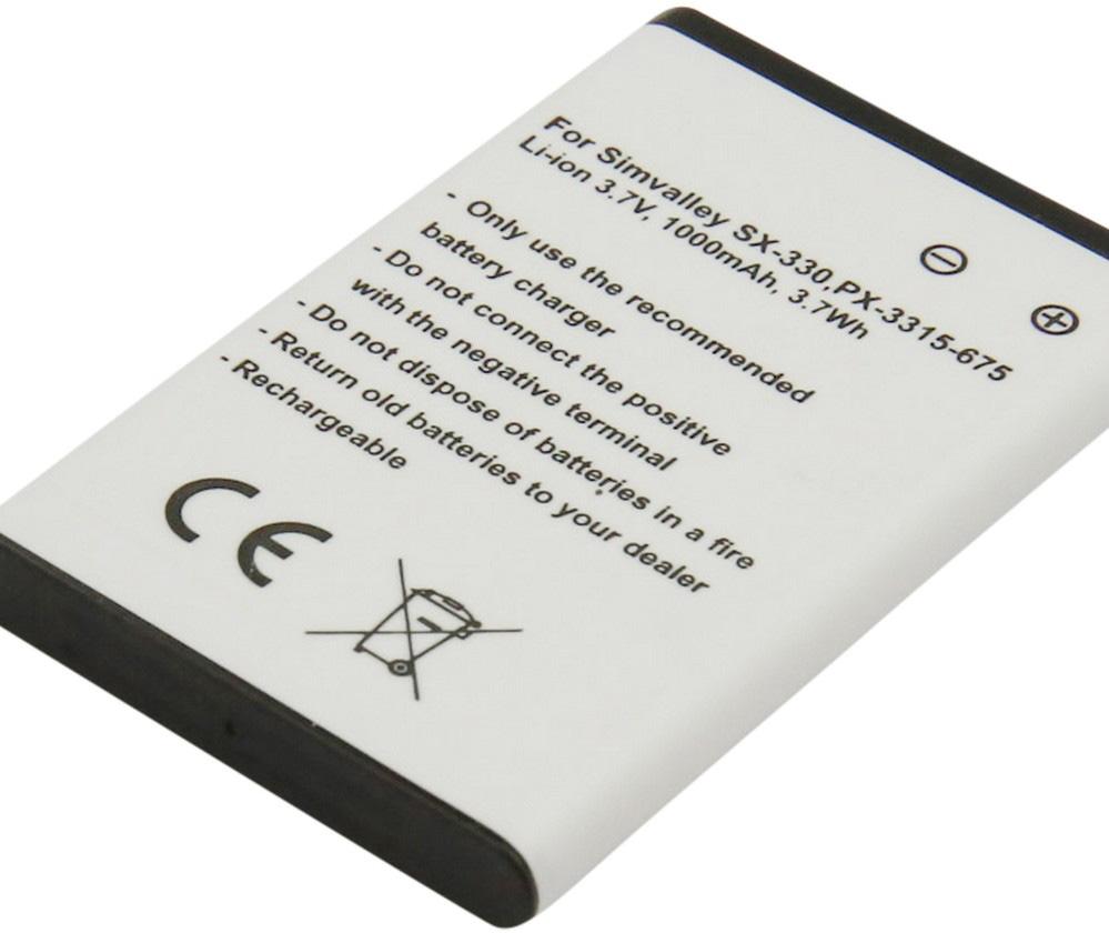 Bateria Compatível SX - 330, PX - 3315 - 675 3,7V Simvalley (1000mAh)