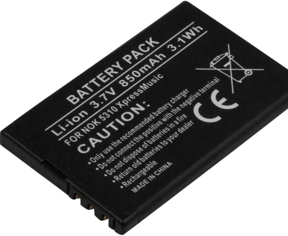 Bateria Compatível 5310 XpressMusic 3,7V Nokia (850mAh)