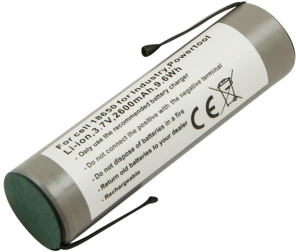 Bateria 18650 p/ Indústria 3,7V 2600mAh c/ Terminais de Solda Tipo Z