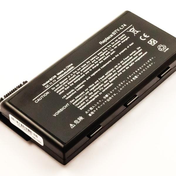 Bateria Compatível 957 - 173XXP - 101, 957 - 173XXP - 102, BTY - L74, BTY - L75 MSI (4400mAh)