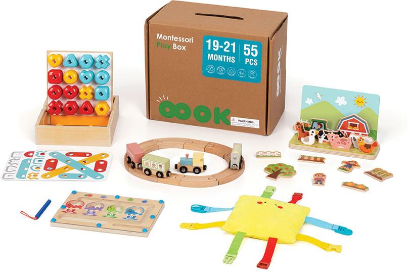 Caixa Educacional Montessori 42 pcs 16m+ - WOODEN TOYS