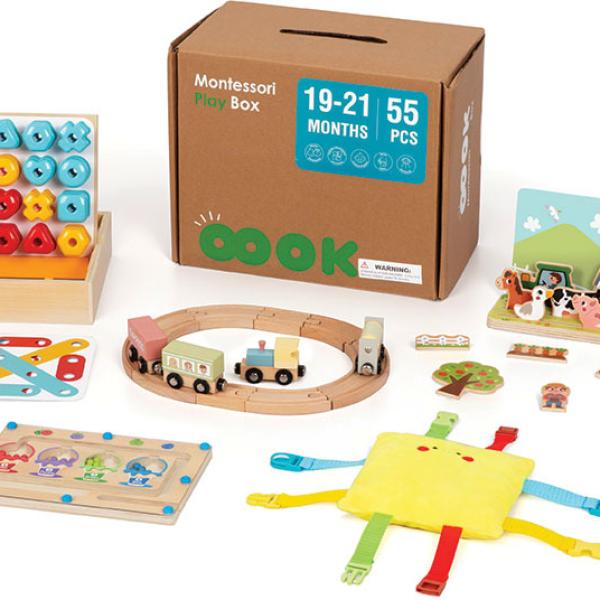 Caixa Educacional Montessori 42 pcs 16m+ - WOODEN TOYS