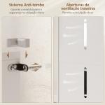 Sapateira para Entrada com Prateleiras Ajustáveis para 20 Pares de Sapatos 72x34,5x103 cm Branco Brilhante