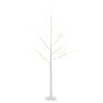 Árvore de Bétula 150cm de Altura com 210 Luzes LED em Branco Quente Ramos Flexíveis e Base para Decoração de Festas Aniversários Casamentos 20x20x150cm Branco