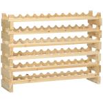 Suporte para Garrafas de Vinho para 72 Garrafas Garrafeira com 6 Níveis Suporte para Vinhos Vertical 114x28x85 cm Madeira