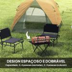 Tenda de Campismo para 2 - 3 Pessoas Dobrável com Bolsa de Transporte 200x200x135 cm Laranja e Cinza