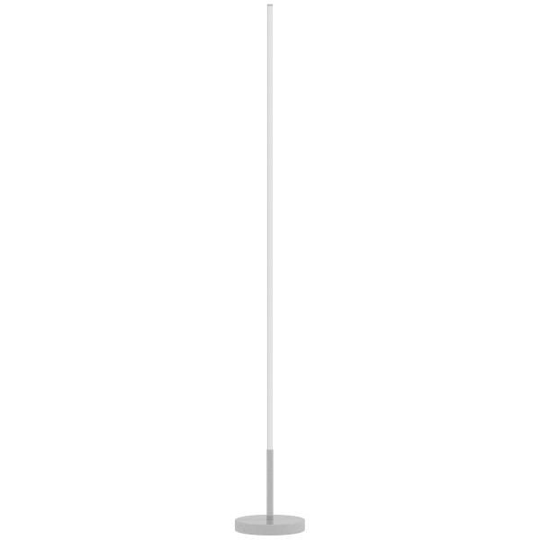 Candeeiro de Pé Moderno com Brilho e Temperaturas de Cor Ajustáveis 3000K - 6000K Controlo Remoto Temporizador Ø20x150 cm Prata