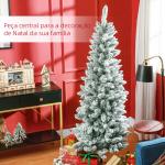 Árvore de Natal Artificial Coberta de Neve 180 cm com 479 Ramos e Suporte de Metal Árvore Natalícia para Sala Interior Verde