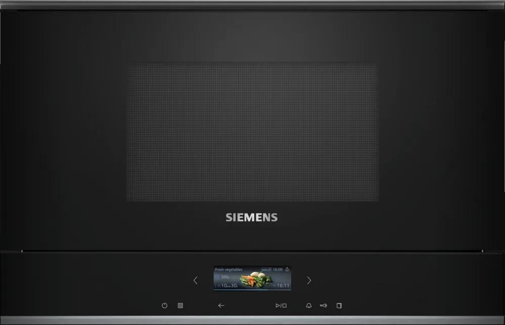 Microondas Encastre 21L 900W c/ Grill BE732L1B1 (Preto) - SIEMENS
