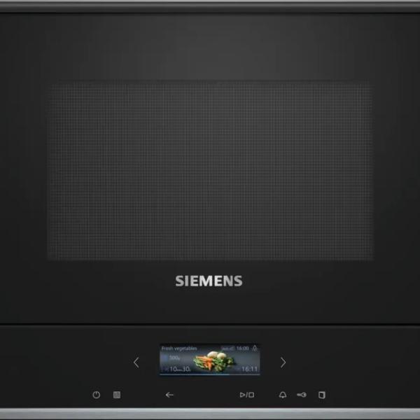 Microondas Encastre 21L 900W c/ Grill BE732L1B1 (Preto) - SIEMENS