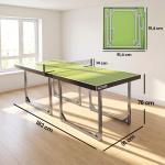 Mesa de Ping Pong Dobrável Mesa de Ping Pong Profissional com Rede e Estrutura de Aço 182x91x76 cm Verde