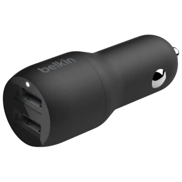 Carregador de Isqueiro Boost Charge 2x USB - A 24W (Preto) - BELKIN