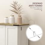 Armário Despensa de Cozinha com 2 Portas, 16 Prateleiras e Prateleira Ajustável para Sala de Jantar ou Sala de Estar 60x40x104 cm Creme
