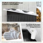 Abrigo de Jardim Exterior 2,55 m² 221x133x190 cm com Janela Porta com Fechadura e Ventilações Cinzento Escuro