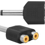 Ficha Adaptadora 6,3mm Macho Mono - 2 RCA Femea