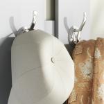 Móvel Cabide de Entrada de 3 Peças Armário de Entrada com Cabide Espelho Sapateira e Gaveta 90x10x102 cm Branco e Cinza