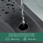 Tabela de Basquetebol para Exterior com Altura Ajustável 206 - 260 cm Rodas e Base Recarregável Preto