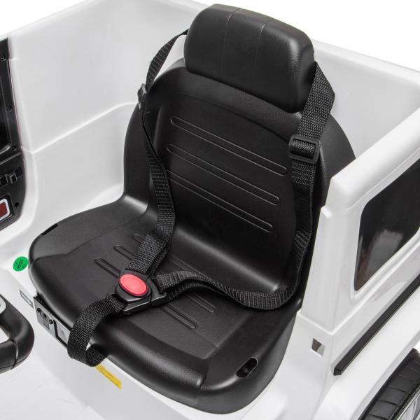 Carro Elétrico BENZ G500 Todo - o - Terreno com Bateria 12V Veículo Elétrico com Música Buzina Velocidade 3 - 5 km/h Branco