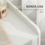 Mesa de Cabeceira Moderna com 2 Gavetas e 3 Compartimentos para Sala de Estar Quarto Carga 30 kg 40x30x60 cm Branco