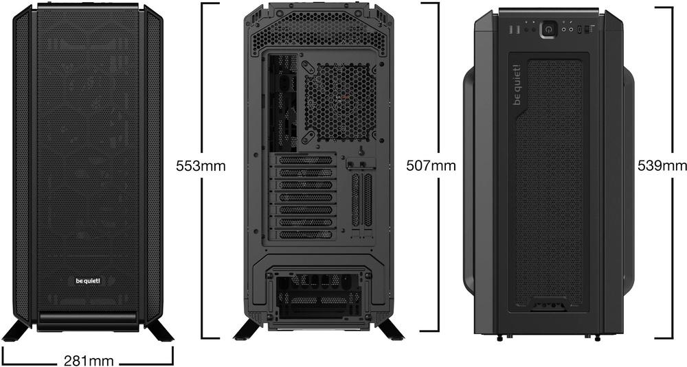 Caixa Extended - ATX Silent Base 802 Window Tempered Glass (Preto) - BE QUIET!