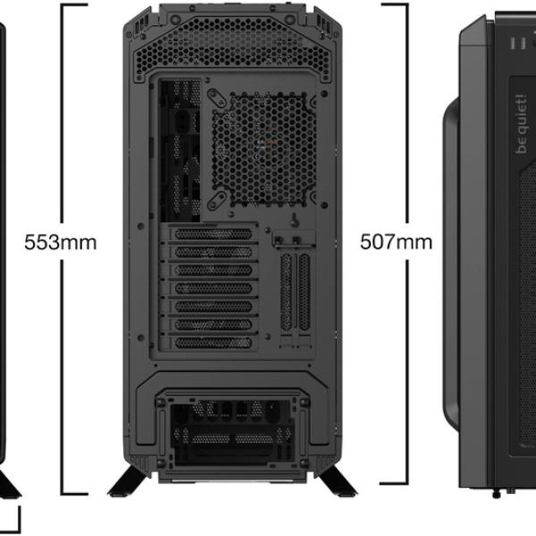 Caixa Extended - ATX Silent Base 802 Window Tempered Glass (Preto) - BE QUIET!