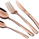Set de Talheres 24 Peças Aço Inoxidável (Mirror Rose Gold) - BERLINGER HAUS