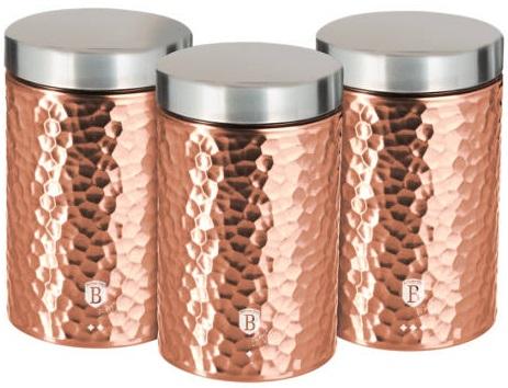 Conjunto de 3 Recipientes Cozinha (Rose Gold) - BERLINGER HAUS