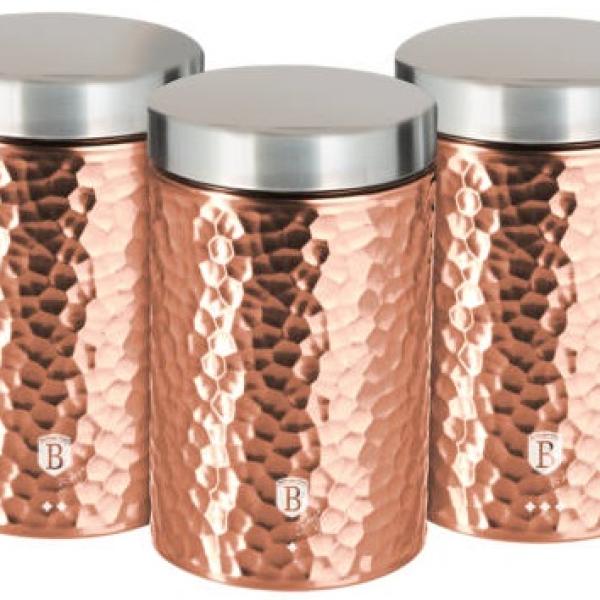 Conjunto de 3 Recipientes Cozinha (Rose Gold) - BERLINGER HAUS