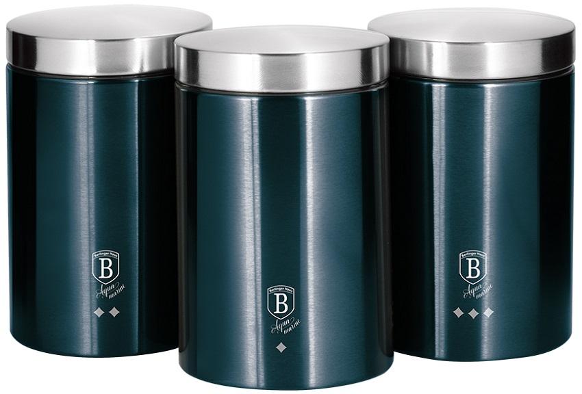 Conjunto de 3 Recipientes de Cozinha (Metallic Line Aquamarine Edition) - BERLINGER HAUS