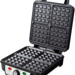 Máquina de Waffles 1100W (Preto/Rosa Dourado) - BERLINGER HAUS