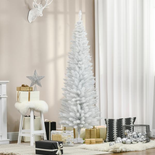 Árvore de Natal Artificial 180cm Ignífugo com 390 Ramos de PVC Decoração de Natal para Interiores Verde