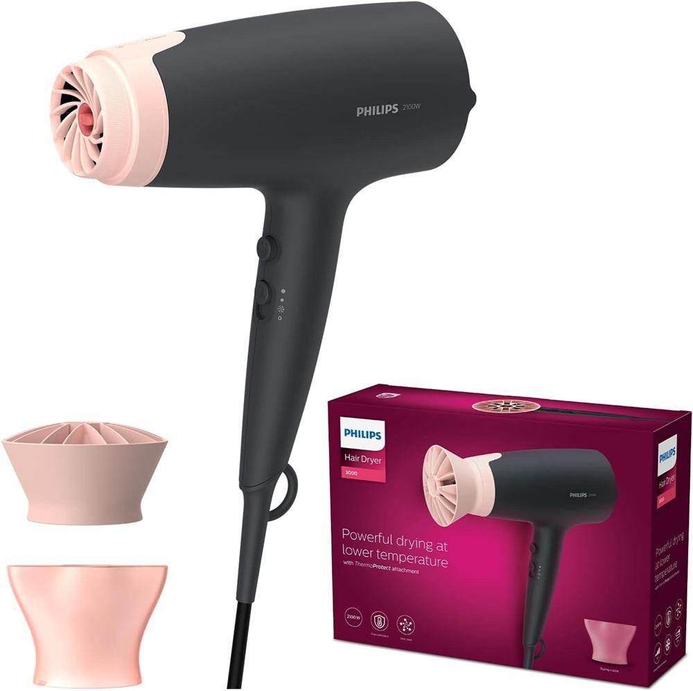Secador de Cabelo 3000 series 2100W (Preto/Rosa) - PHILIPS