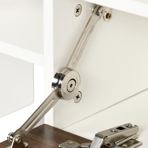 Móvel de TV Moderno Móvel para Televisores 153,6x25x42 cm e Prateleira de Parede 150x14,5x16,3 cm Branco e Marrom